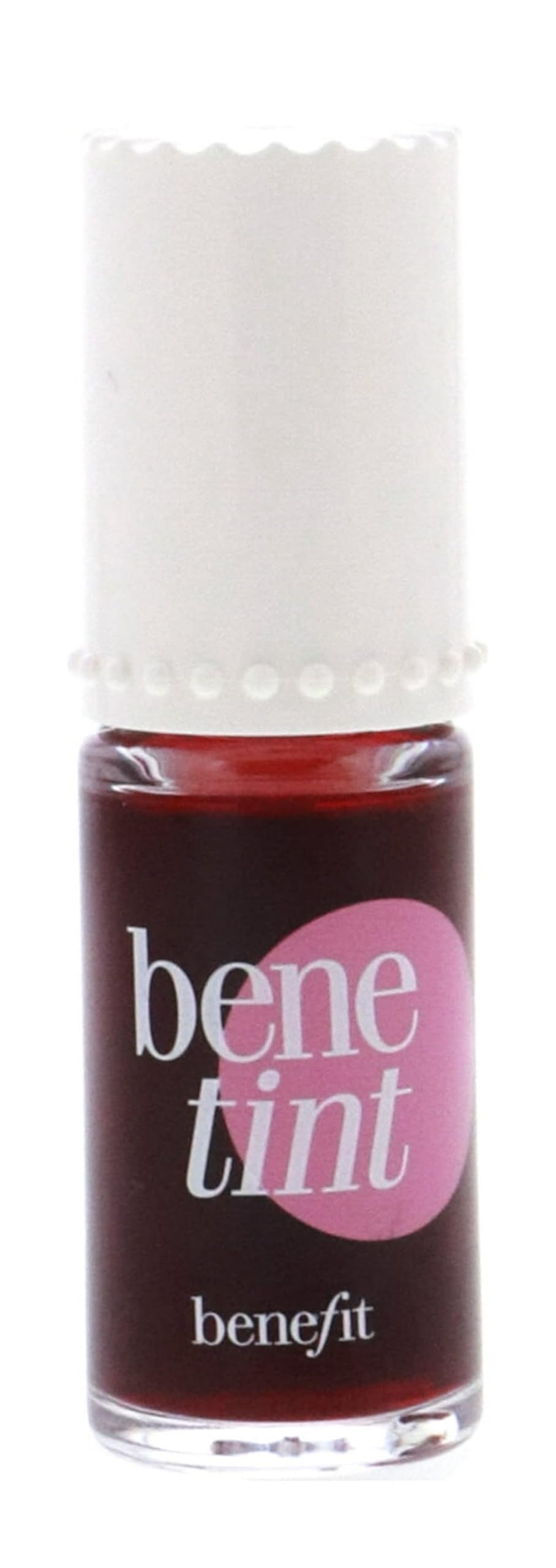 Benefit front packaging showing bottle and label, compact and travel-friendly