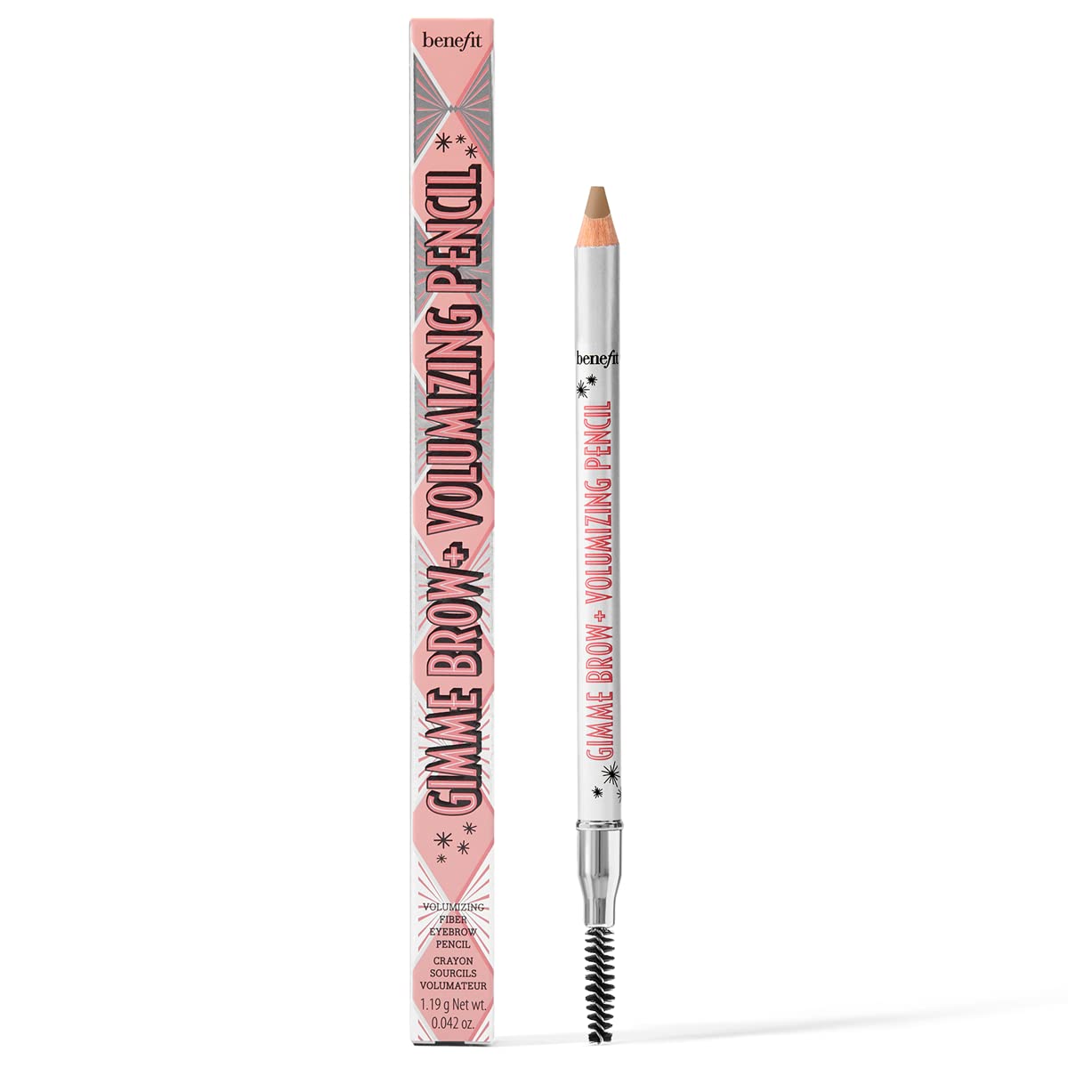 Benefit Gimme Brow front packaging showing pencil and shade label, easy identification