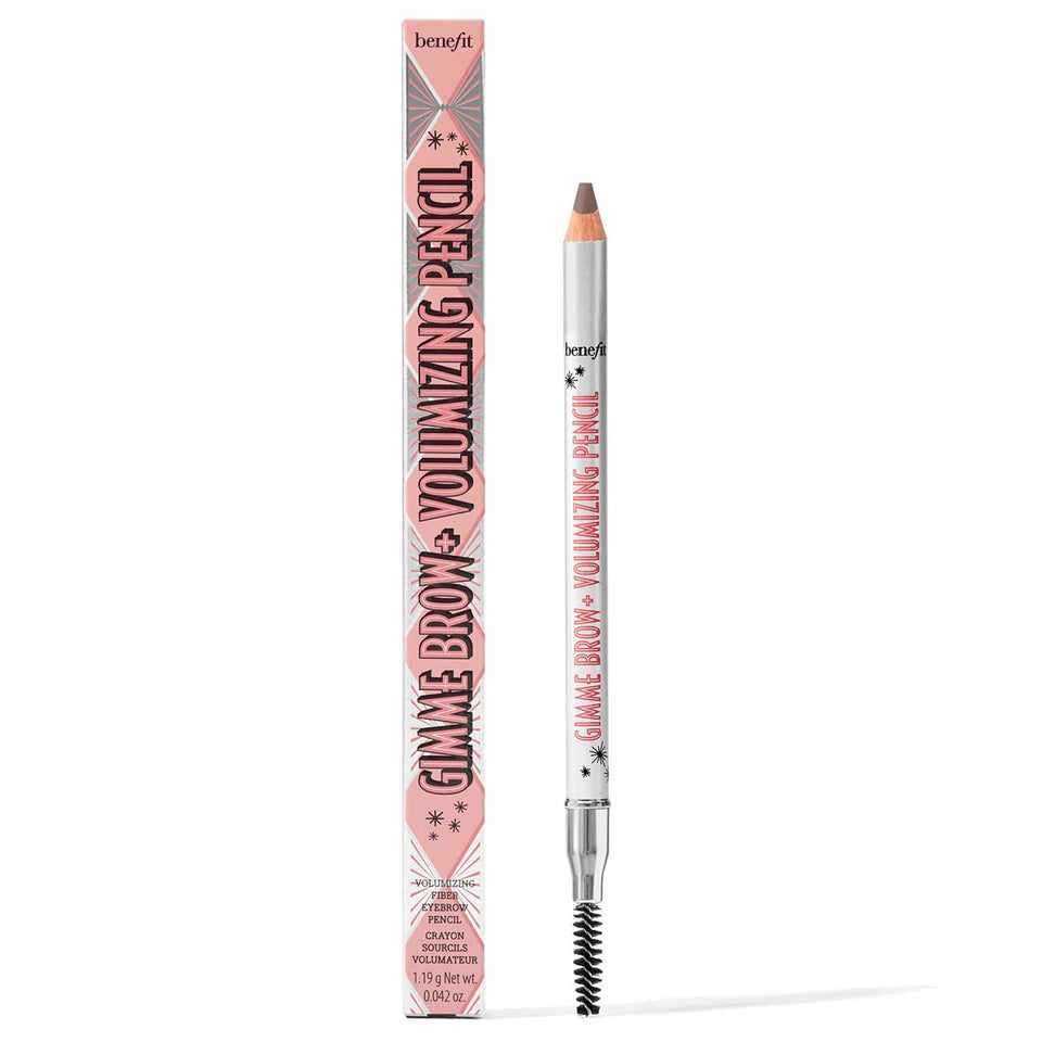 Benefit Gimme Brow pencil front view showing compact packaging and shade label for quick selection