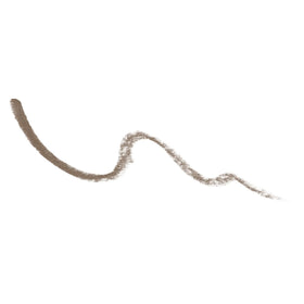 Close-up of Benefit pencil tip showing fibers and powder texture for visible brow volume