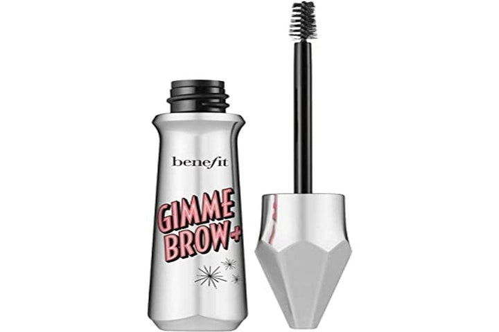 Benefit Gimme Brow+ front packaging mini tube showing size and shade benefits