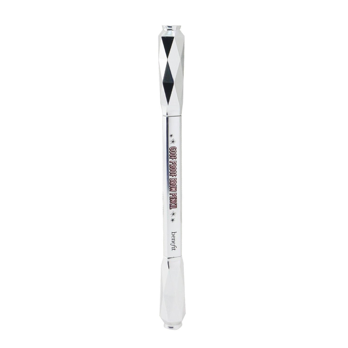 Benefit Goof Proof pencil with water droplets illustrating waterproof, longwear benefit