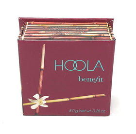 Benefit Hoola with brush and swatch demonstrating buildable pigment and application control