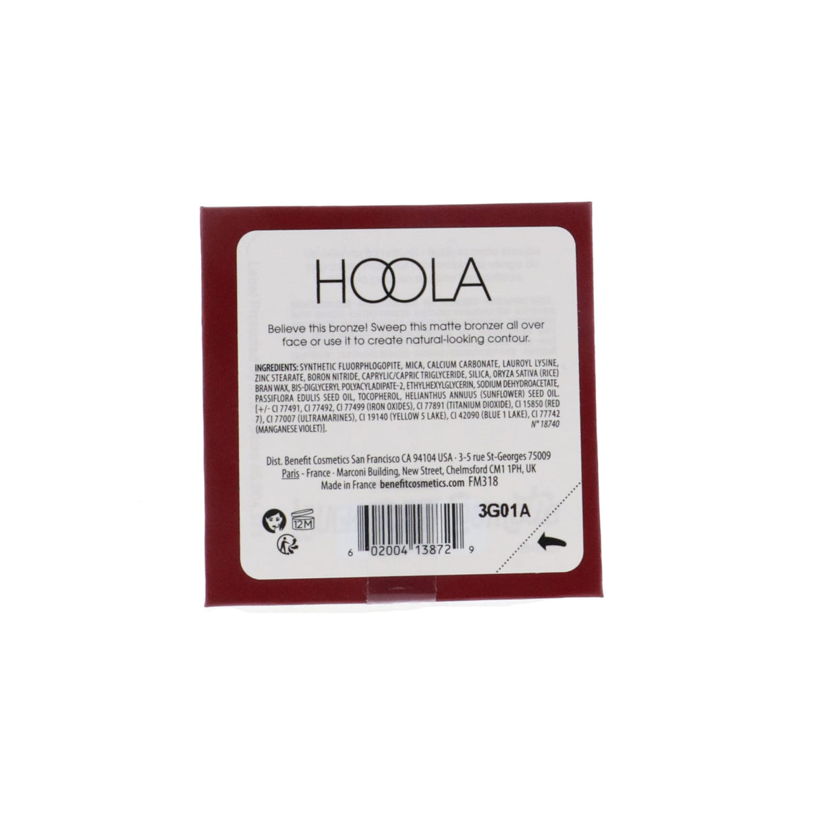 Benefit Hoola close-up of matte bronzer pan highlighting smooth, blendable texture