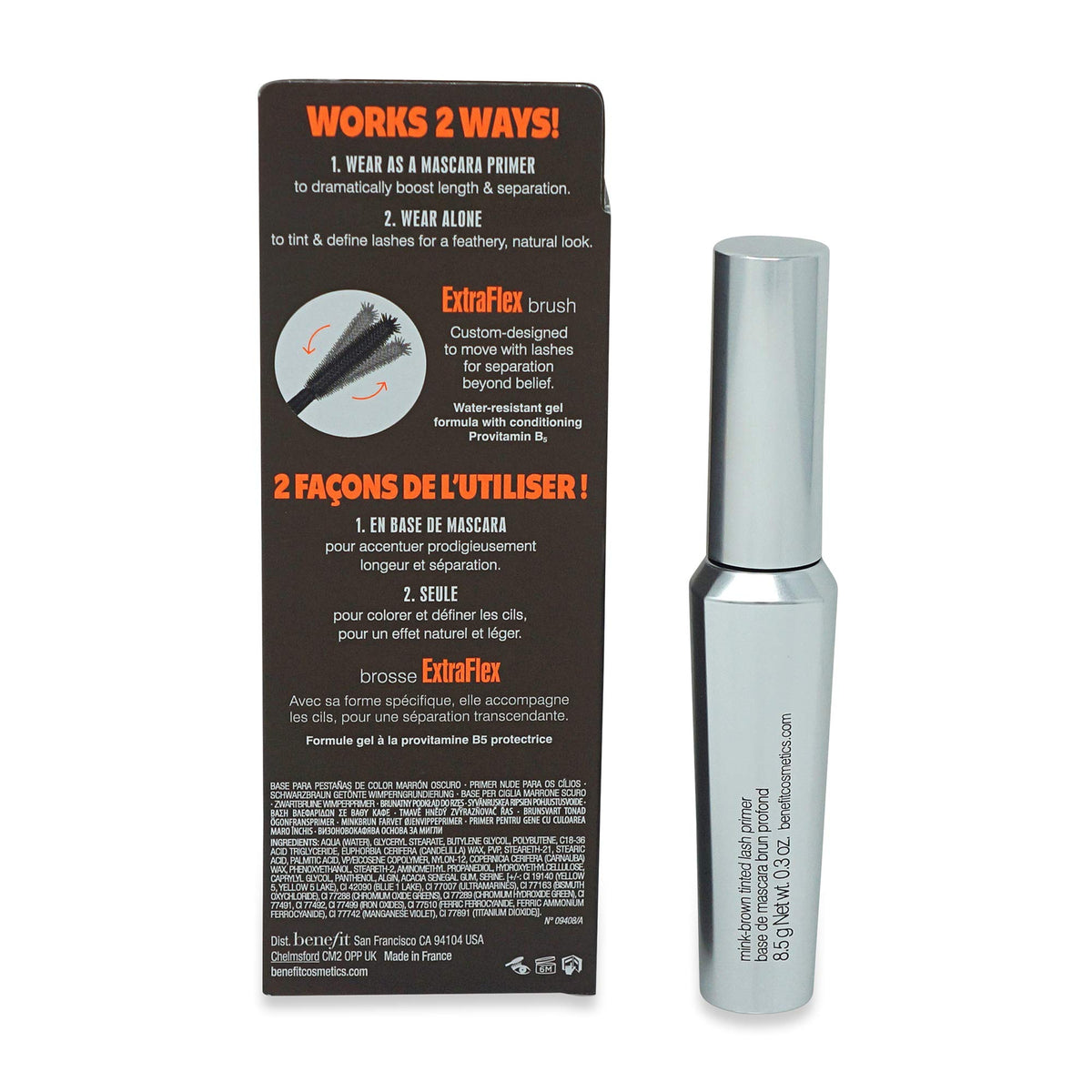 Benefit close-up of ExtraFlex brush demonstrating precise separation and application benefit
