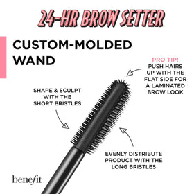 Benefit gel texture close-up demonstrating non-sticky, flexible hold