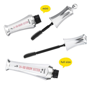 Benefit brow gel in morning routine setting for all-day neat brows