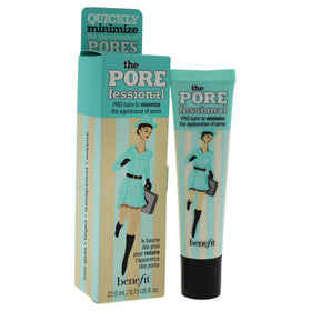 Benefit POREfessional front packaging showing compact 0.75 oz tube and label benefits