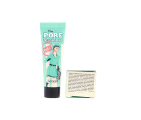 Benefit label close-up highlighting product name and oil-free benefit