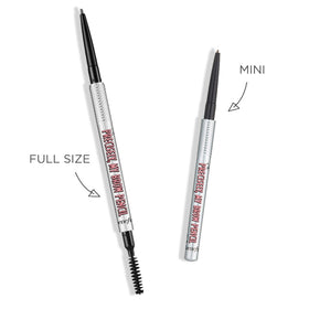 Benefit Precisely in-use application on brows demonstrating natural definition and control