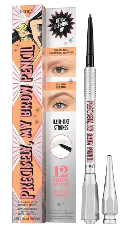 Benefit pencil front packaging showing shade #3 Warm Light Brown and compact design