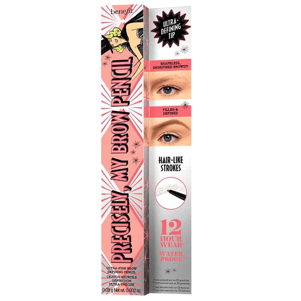 Benefit precisely my brow pencil swatch on skin showing grey pigment payoff benefit