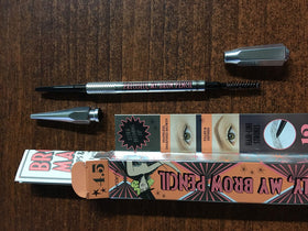 Benefit texture swatch of Neutral Deep Brown showing smooth waterproof pigment