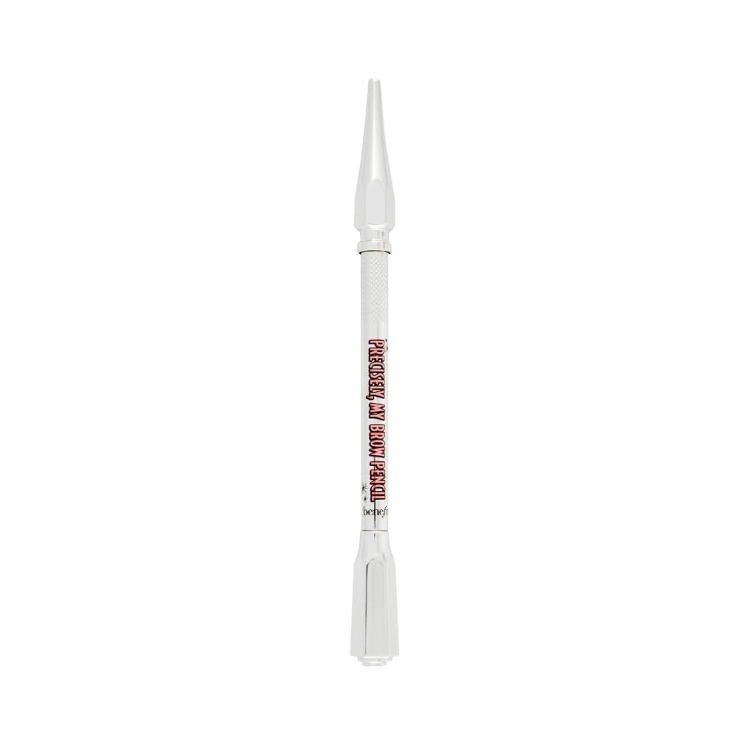 Benefit pencil ultra-fine tip closeup demonstrating 0.3mm precision for hairlike strokes