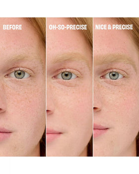 Benefit brow strokes on skin demonstrating natural hairlike lines