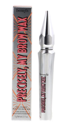 Benefit Precisely My Brow Wax front packaging showing shade and compact for easy identification and portability