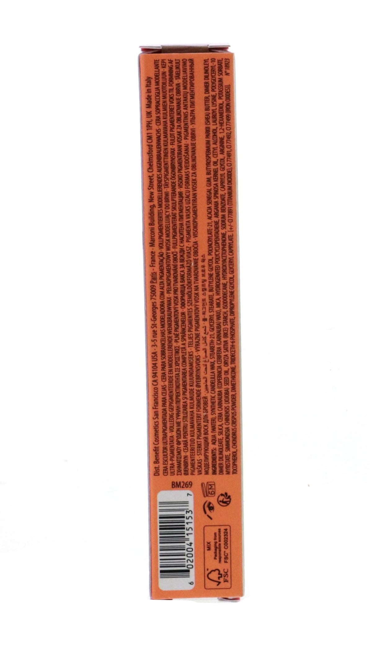 Benefit precisely my brow wax on model showing sculpted natural-looking brows