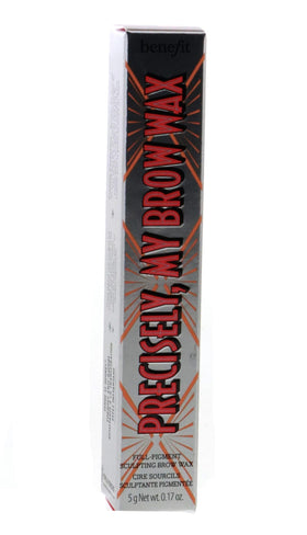 Benefit precisely my brow wax texture swatches demonstrating rich pigment payoff