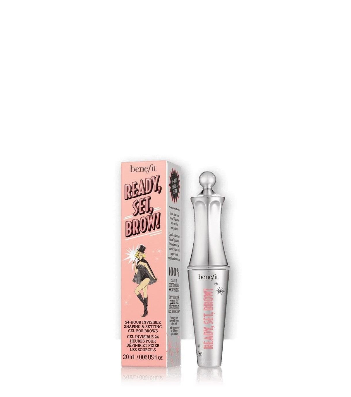 Benefit front packaging tube showing product size and branding with travel-ready benefit