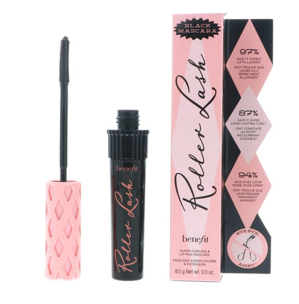 Benefit front packaging showing compact mascara tube with product name and benefit