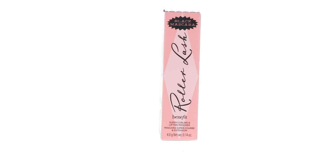 Benefit Roller Lash ingredient panel label close-up showing product details and transparency benefit