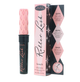 Benefit label close-up showing weight 0.30 oz 8.5 g and product details