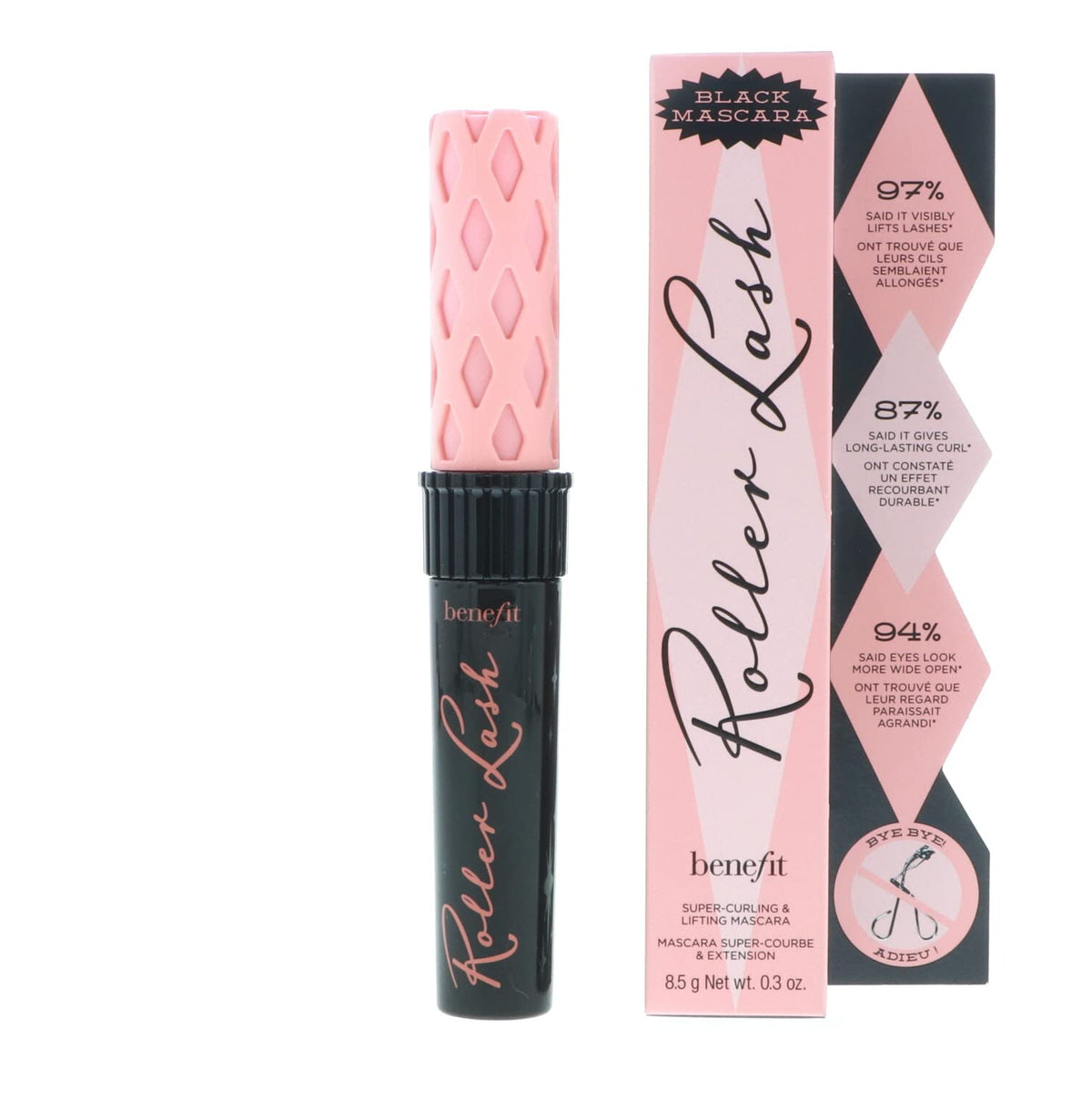 Benefit mascara formula texture swirl showing smooth, buildable consistency