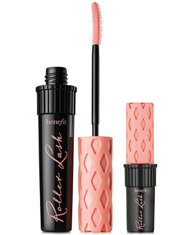 Benefit Roller Lash mini in purse demonstrating travel convenience and curl
