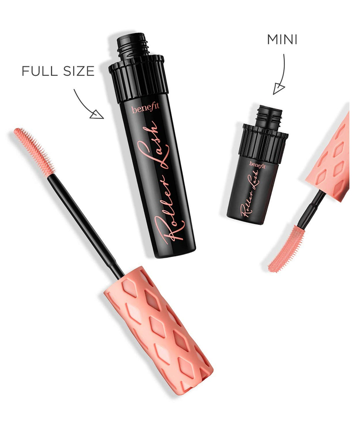 Benefit Roller Lash curved wand close-up highlighting bristles for lift