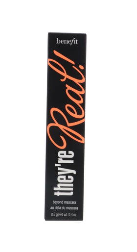 Benefit they're real brush closeup highlighting tapered domed-tip for precise lash separation