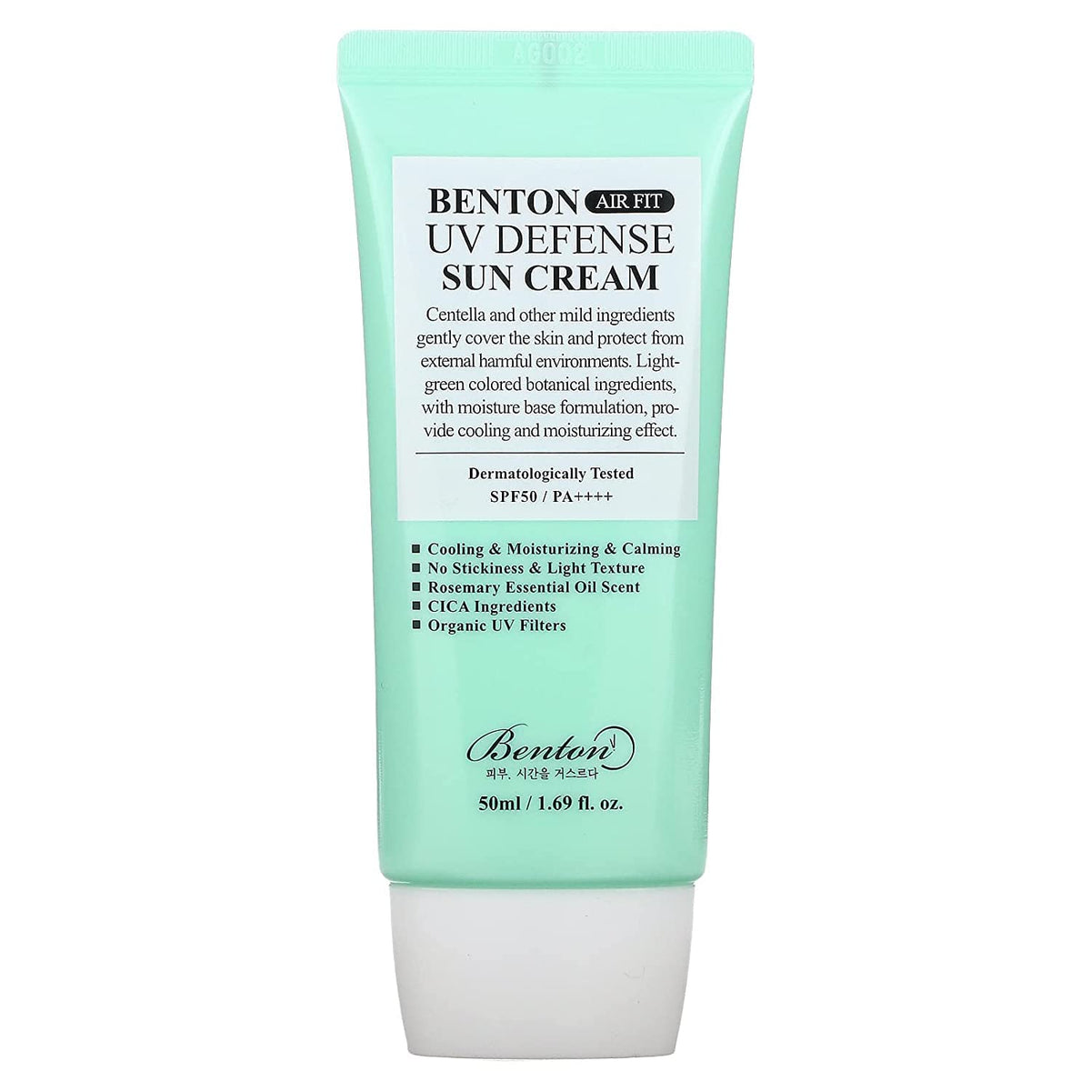 BENTON front packaging showing product and SPF benefits
