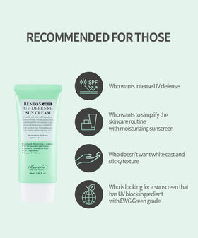 BENTON ingredient panel highlighting centella, panthenol, niacinamide
