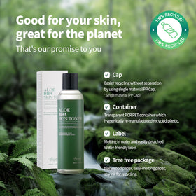 BENTON bottle in hand for scale conveying portable everyday skincare benefit