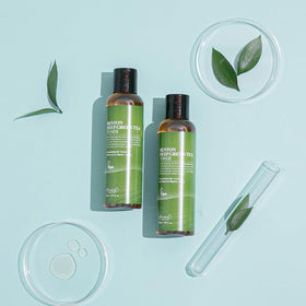 BENTON toner on bathroom shelf in lifestyle setting promoting daily soothing benefit