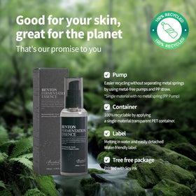 BENTON ingredient display highlighting fermented actives for brighter tone