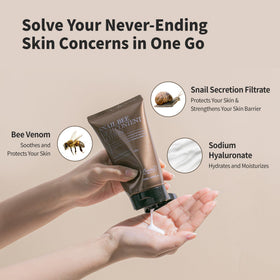 BENTON lotion texture close-up demonstrating lightweight absorbent finish