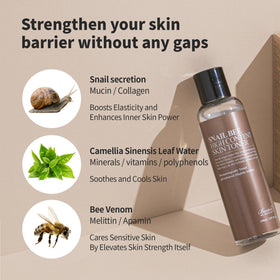 BENTON toner pouring into hand illustrating easy absorbency and quick layering