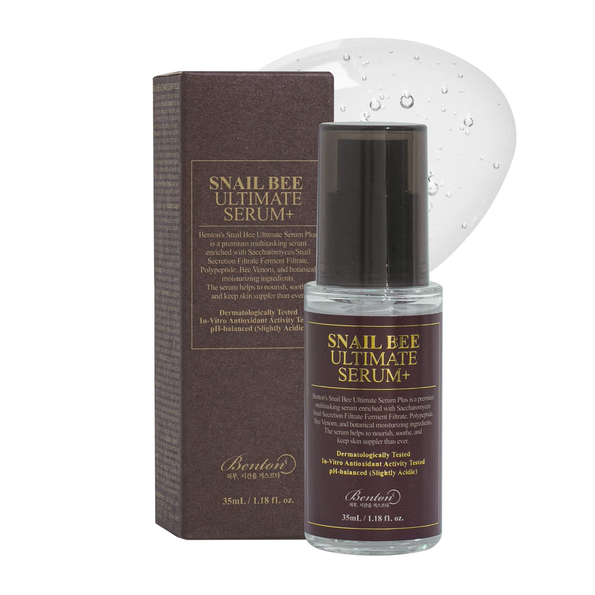 BENTON front bottle view showing clean design and product benefit