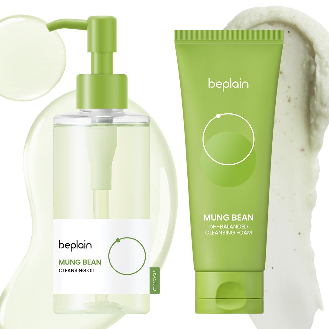 beplain duo front packaging showing both oil and foam for gentle deep cleanse