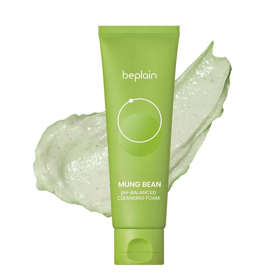 beplain front packaging showing cleanser tube and label, clear product identity benefit