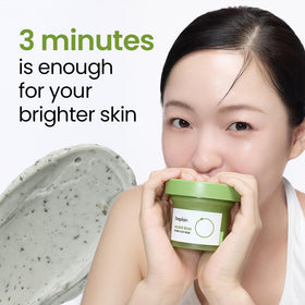 beplain rinsing mask while massaging to remove impurities