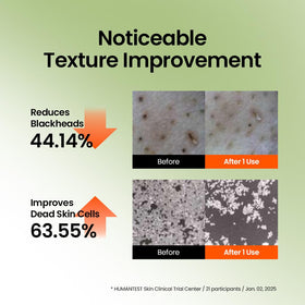 beplain tool in use removing softened sebum showing clearer-looking pores benefit