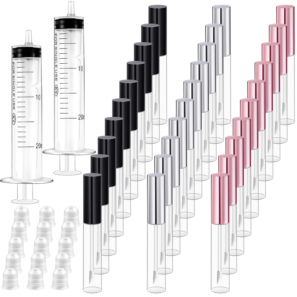 Bercoor clear wand tubes front pack showing quantity and visibility benefit