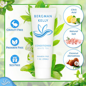 BERGMAN KELLY tube cap and dispense tip highlighting easy use and control