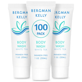 BERGMAN KELLY front packaging showing white tea scent and 100-pack convenience
