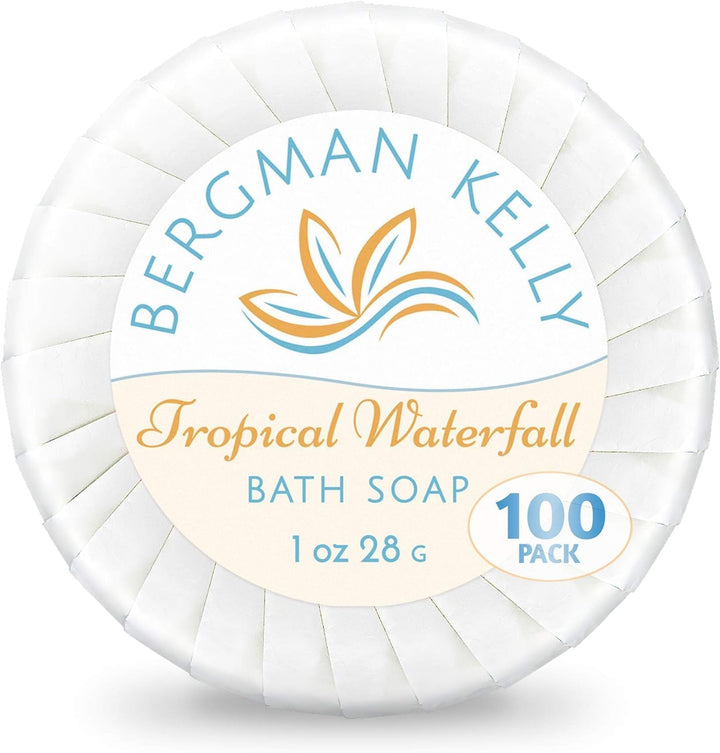 BERGMAN KELLY front packaging showing bulk 100 pack and tropical branding for professional presentation