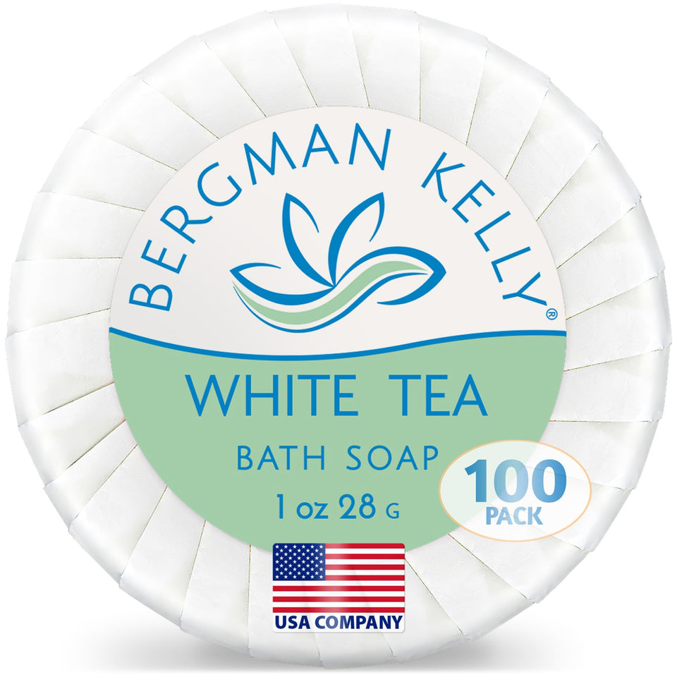 BERGMAN KELLY front packaging showing 100-count box and branding, ideal bulk amenity