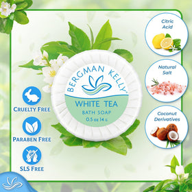 BERGMAN KELLY individually wrapped soap close-up highlighting hygiene and freshness