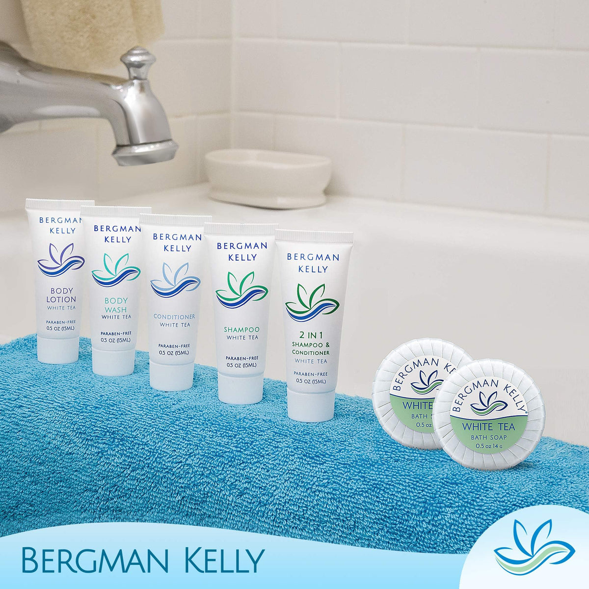 BERGMAN KELLY soap on welcome tray at check-in conveying hospitality and guest care