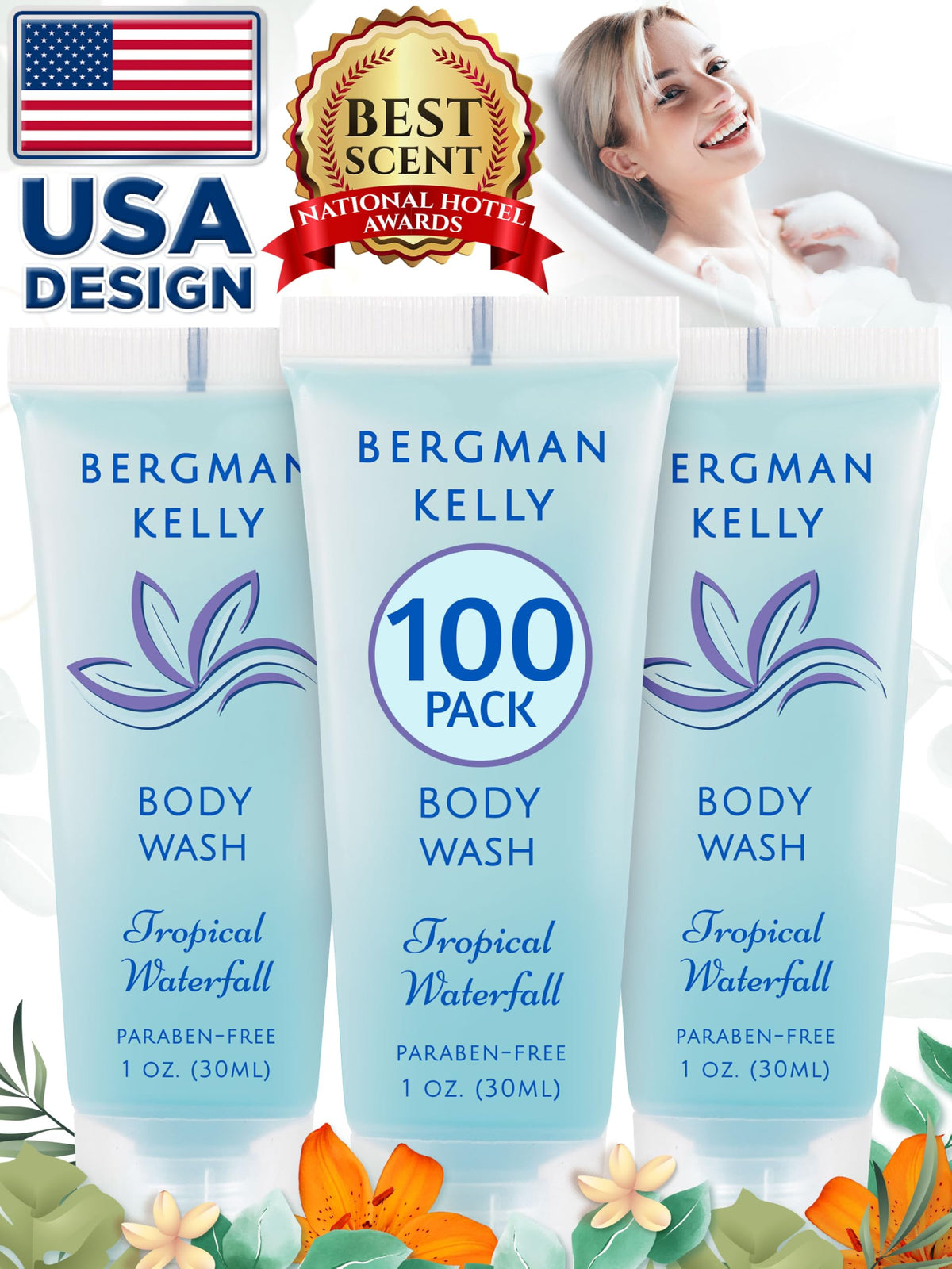 bergman kelly travel-size tubes in carry-on bag for effortless packing